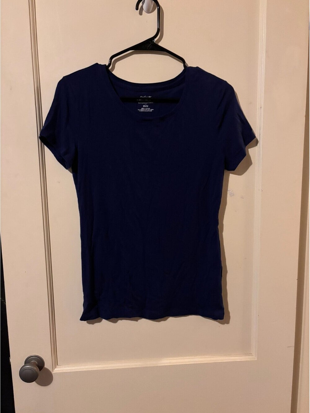 Blue short sleeve scoop neck T-shirt XS